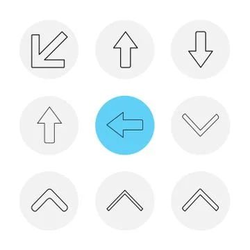 Arrows , directions , pointer , arrow , user interface , pointer , eps icons  Stockillustratie