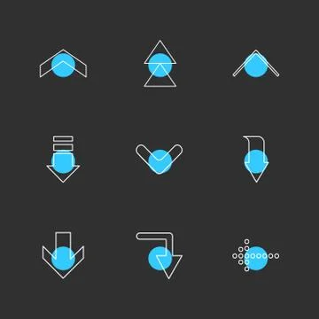 Arrows , directions , pointer , arrow , user interface , pointer , eps icons  Stock Illustration