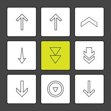 Arrows , directions , pointer , arrow , user interface , pointer , eps icons  Illustrazione stock