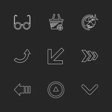 Arrows , directions , pointer , arrow , user interface , arrow , eps icons se Stockillustratie