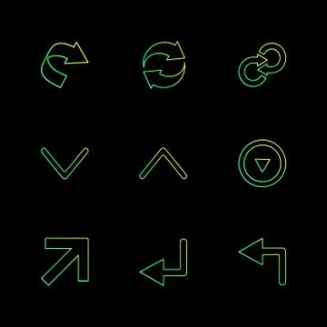 Arrows , directions , pointer , arrow , user interface , pointer , eps icons  Stock Illustration