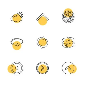 Arrows , directions , pointer , arrow , user interface , pointer , eps icons  Stock Illustration