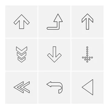 Arrows , directions , pointer , arrow , user interface , pointer , eps icons  Stock Illustration