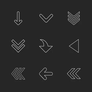 Arrows , directions , pointer , arrow , user interface , pointer , eps icons  Stock Illustration