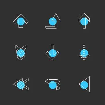 Arrows , directions , pointer , arrow , user interface , pointer , eps icons  스톡 일러스트