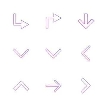 Arrows , directions , pointer , arrow , user interface , pointer , eps icons  Stock Illustration