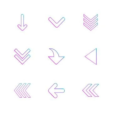 Arrows , directions , pointer , arrow , user interface , pointer , eps icons  Stockillustratie