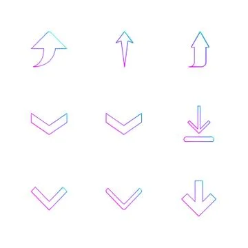 Arrows , directions , pointer , arrow , user interface , pointer , eps icons  Illustrazione stock