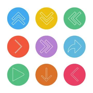 Arrows , directions , pointer , arrow , user interface , pointer , eps icons  Stockillustratie