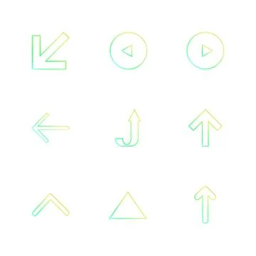 Arrows , directions , pointer , arrow , user interface , pointer , eps icons  Stockillustratie