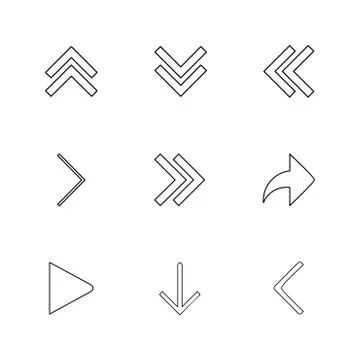 Arrows , directions , pointer , arrow , user interface , pointer , eps icons  Stock Illustration