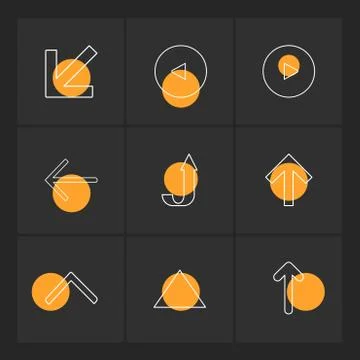 Arrows , directions , pointer , arrow , user interface , pointer , eps icons  Stock Illustration