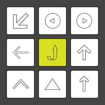 Arrows , directions , pointer , arrow , user interface , pointer , eps icons  Illustrazione stock