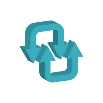 Arrows down and up 3d style icon Stock Illustration