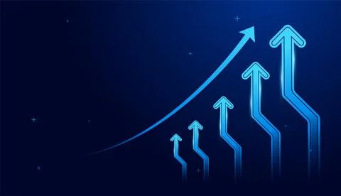 The Arrows down which means falling stocks graph, negative scenario for bus.. Stock Illustration