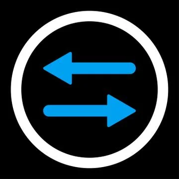 Arrows Exchange flat blue and white colors rounded raster icon イラスト素材