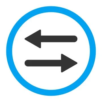 Arrows Exchange flat blue and gray colors rounded vector icon 스톡 일러스트