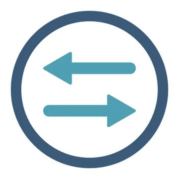 Arrows Exchange flat cyan and blue colors rounded raster icon イラスト素材