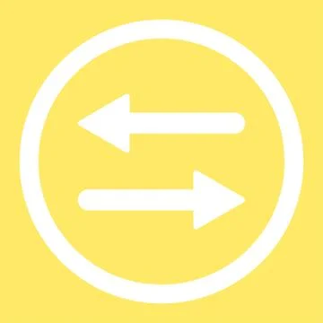 Arrows Exchange flat white color rounded vector icon Stock Illustration