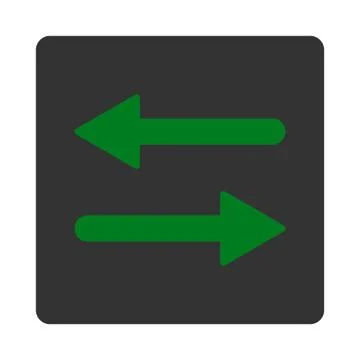 Arrows Exchange Horizontal flat green and gray colors rounded button 스톡 일러스트