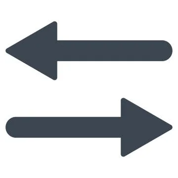 Arrows Exchange Horizontal flat smooth blue color icon イラスト素材