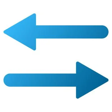 Arrows Exchange Horizontal Gradient Vector Icon イラスト素材