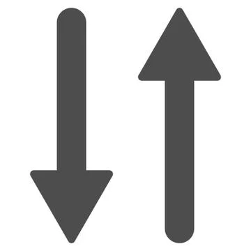 Arrows Exchange Vertical flat gray color icon Stock Illustration