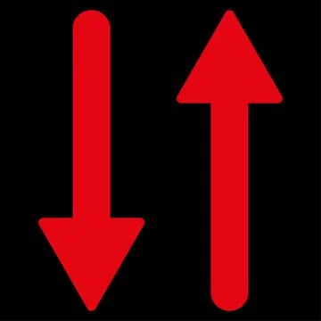 Arrows Exchange Vertical flat red color icon Stock Illustration