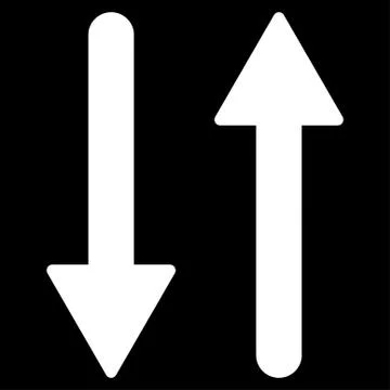 Arrows Exchange Vertical flat white color icon 스톡 일러스트