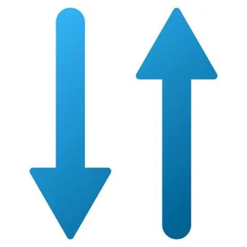 Arrows Exchange Vertical Gradient Vector Icon 스톡 일러스트