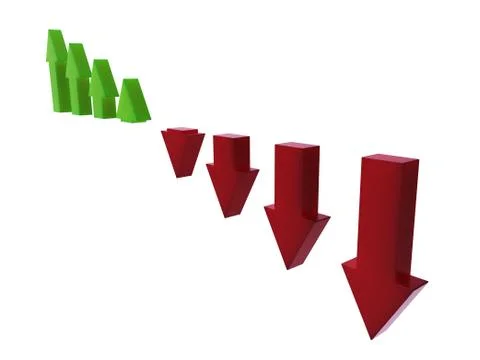 Arrows falls down 库存插图