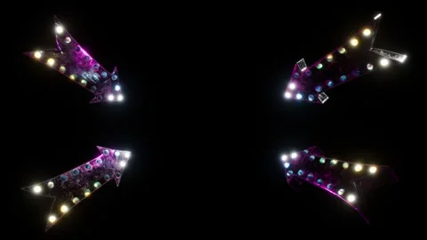 Arrows fly out of the corner of the screen and mark the place in the middle. Stock Footage 283070638