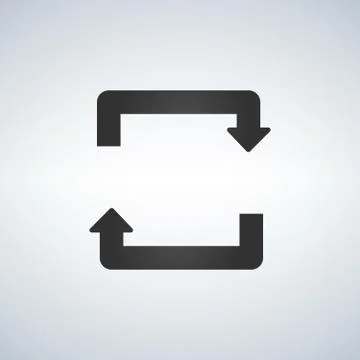 Arrows forming square. Vector illustration isolated on white. Ilustración de archivo