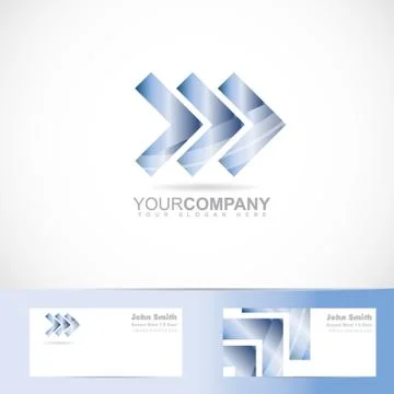 Arrows forward advancing concept logo Stock Illustration