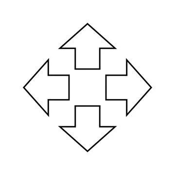 Arrows to the four destinations イラスト素材