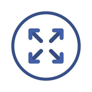 Arrows in four directions inside circle vector design Illustrazione stock