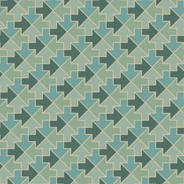 Arrows - geometric pattern in vintage green colors Stock Illustration