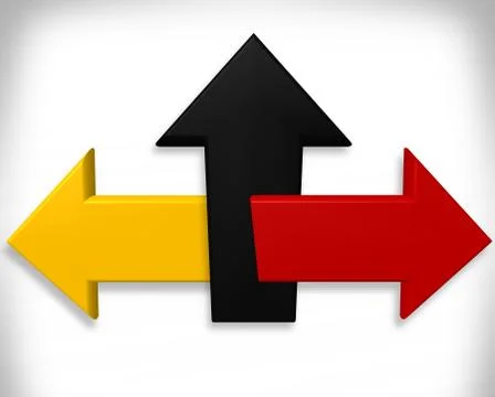 Arrows in germany colours Stock Illustration
