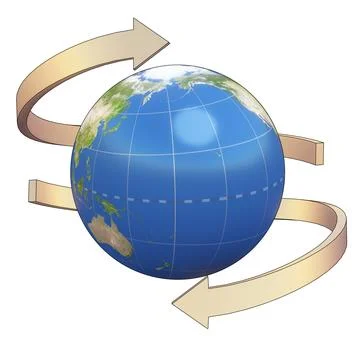 Arrows globe Oceania Stock Illustration