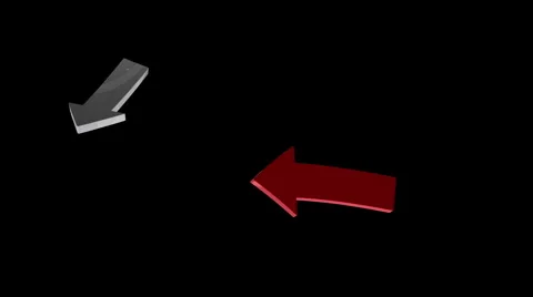 Arrows going around a virtual product, Alpha, loop Video stock 2920158