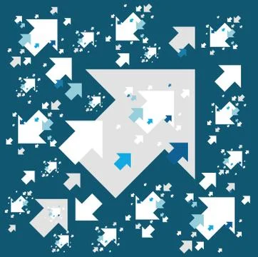 Arrows going in the same direction Background illustration. Stock Illustration