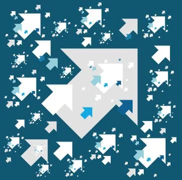 Arrows going in the same direction Background illustration. Stock Illustration