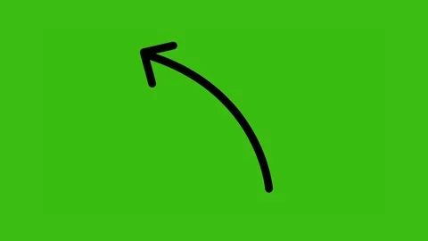 Arrows, Hand Drawn Doodle Arrows on green background. Stock Footage 233974834