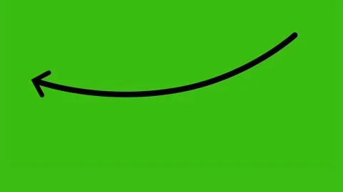 Arrows, Hand Drawn Doodle Arrows on green background. Stock Footage 233974835