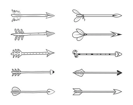 Arrows hand drawn Stock Illustration