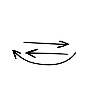 Arrows handdraw set doodle Stock Illustration