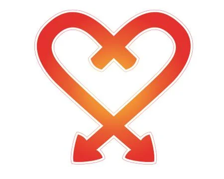 Arrows heart Stock Illustration