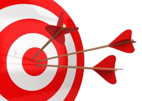 Arrows hit the target Stock-Illustration