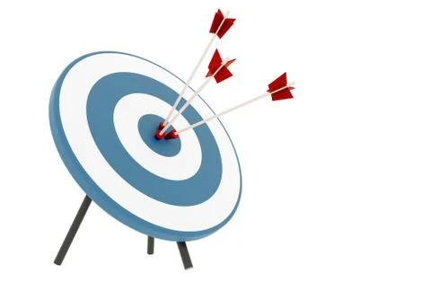 Arrows hit the target. Stock Illustration