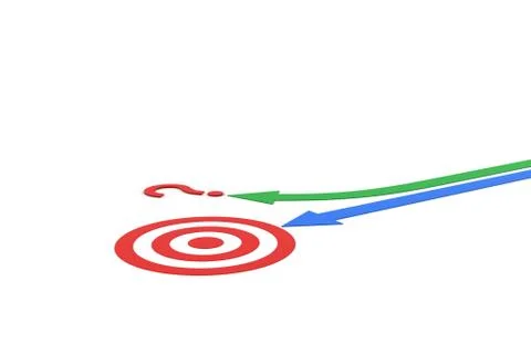 Arrows hitting on the target board Free Stock Illustration
